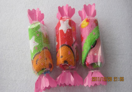 T/C Material Candy Packed Cake Towel (YT-1983)