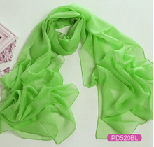 Chiffon Solid Color Long Scarf with Label as YT-PD505L