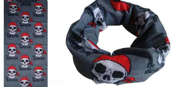 Skull design tube scarf, tubular bandana, neck warmer